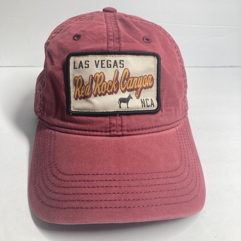 Red Rock Canyon NCA Las Vegas Cap Hat Adult‎ Red Adjustable Strapback Tourist